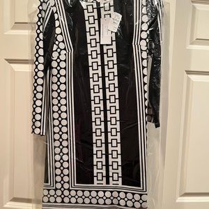 New Julie Brown black and white to the knee dress